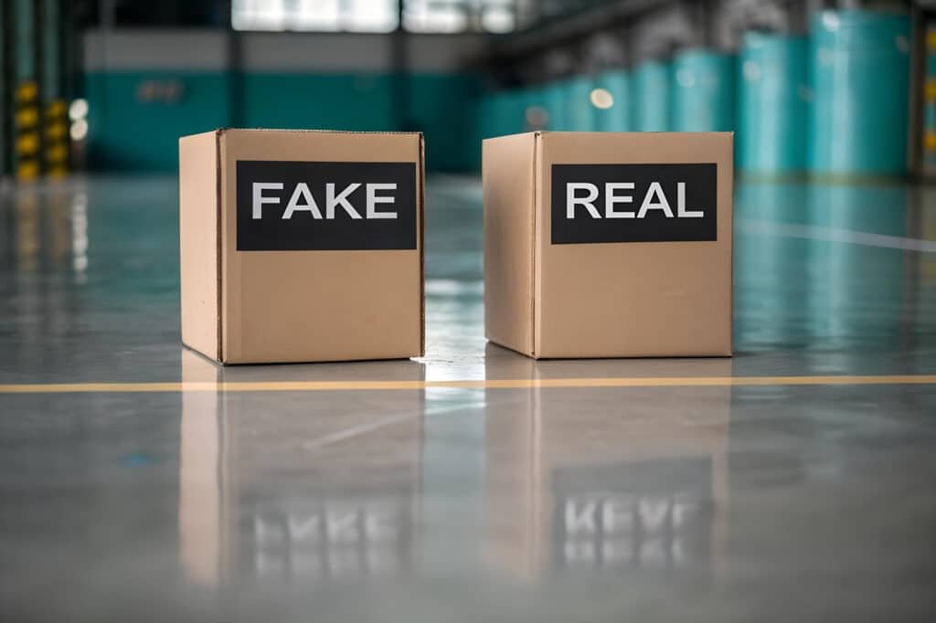 fornecedor com produto falsificado