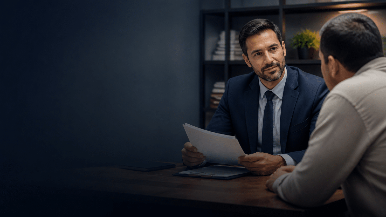 Trabalhador com documentos